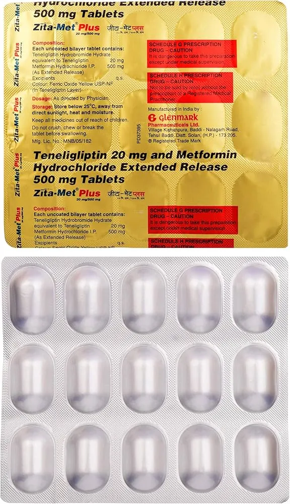 Zita-met Plus 20mg/ 500mg Tablet ER