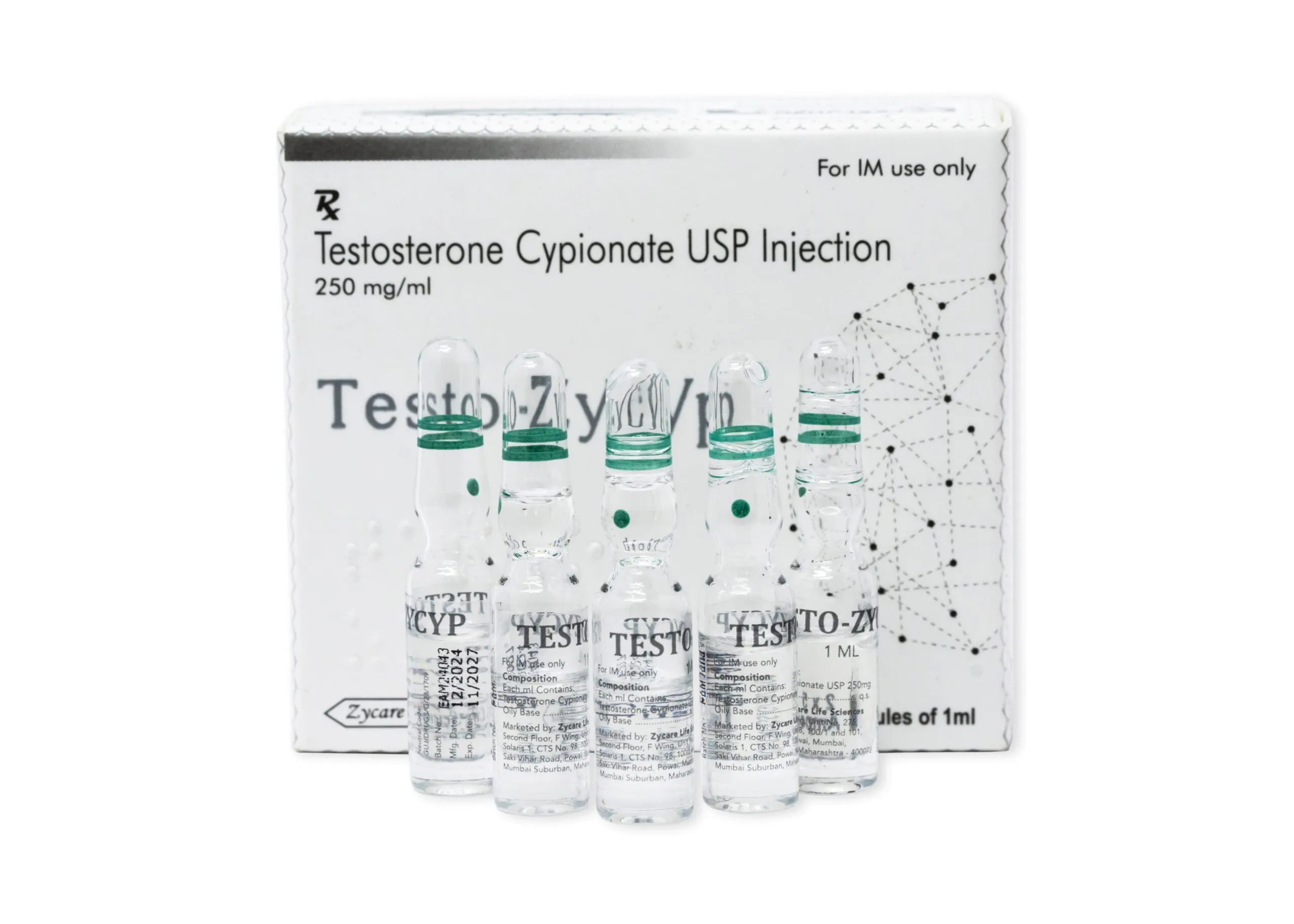 Testo-Zycip 250mg/ml Inj