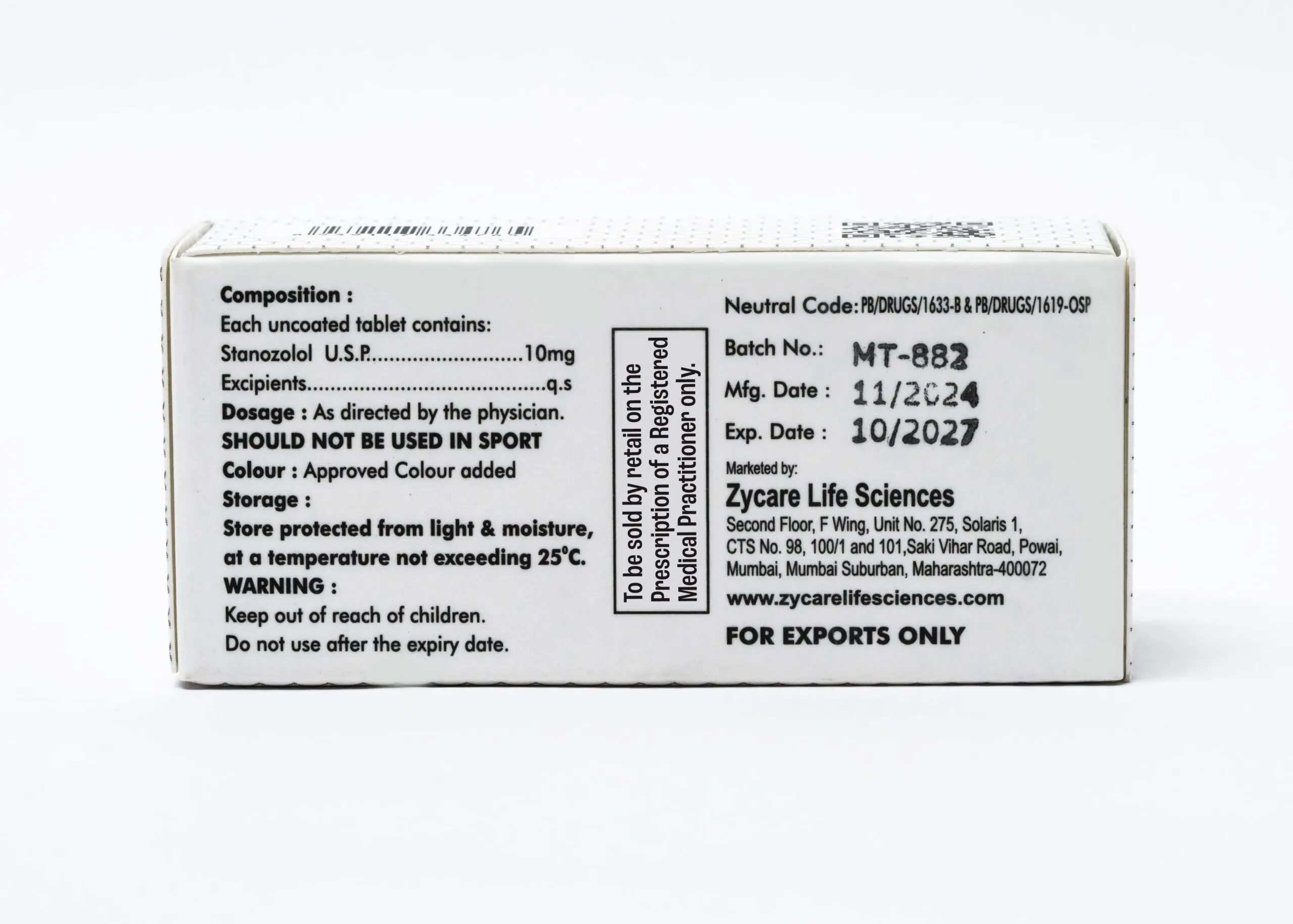Winstrocare 10mg Tablets 