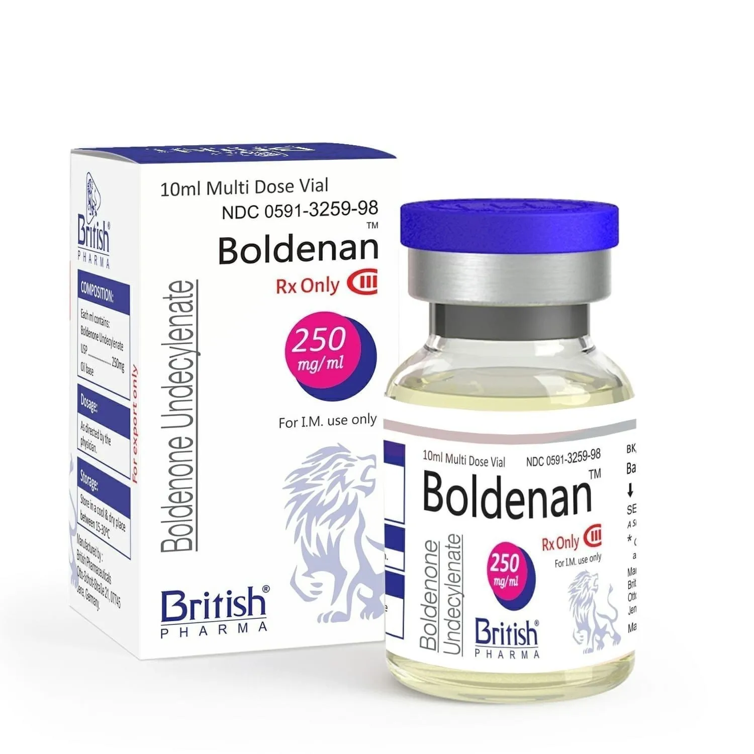 BOLDENAN-250 INJ 10ML