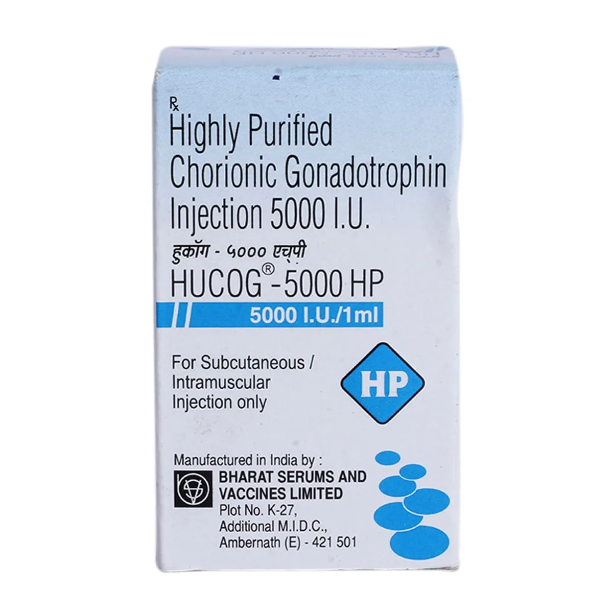 HCG HUCOG HP 5000 IU