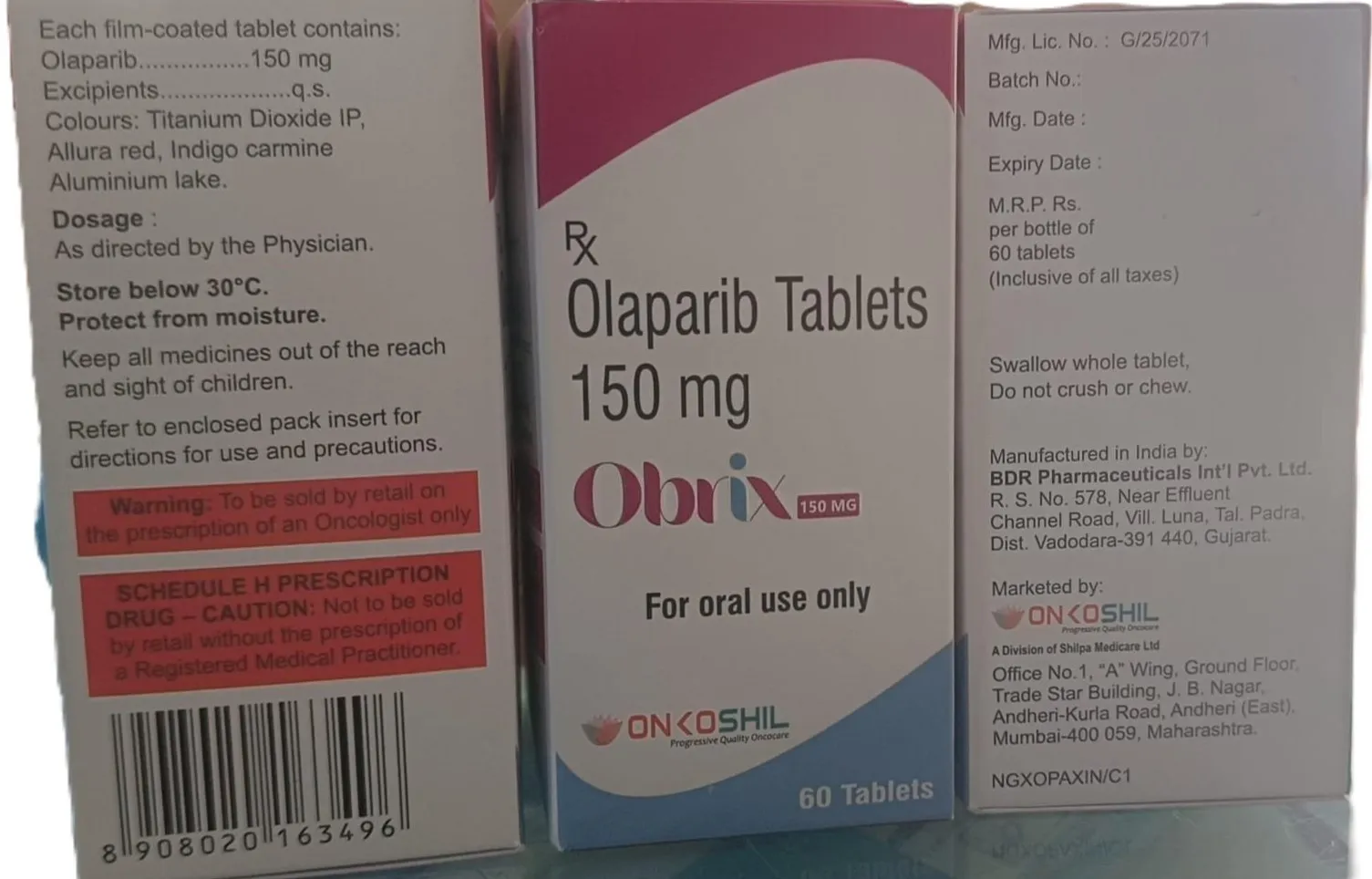Olaparib 150mg Tablets - Obrix 