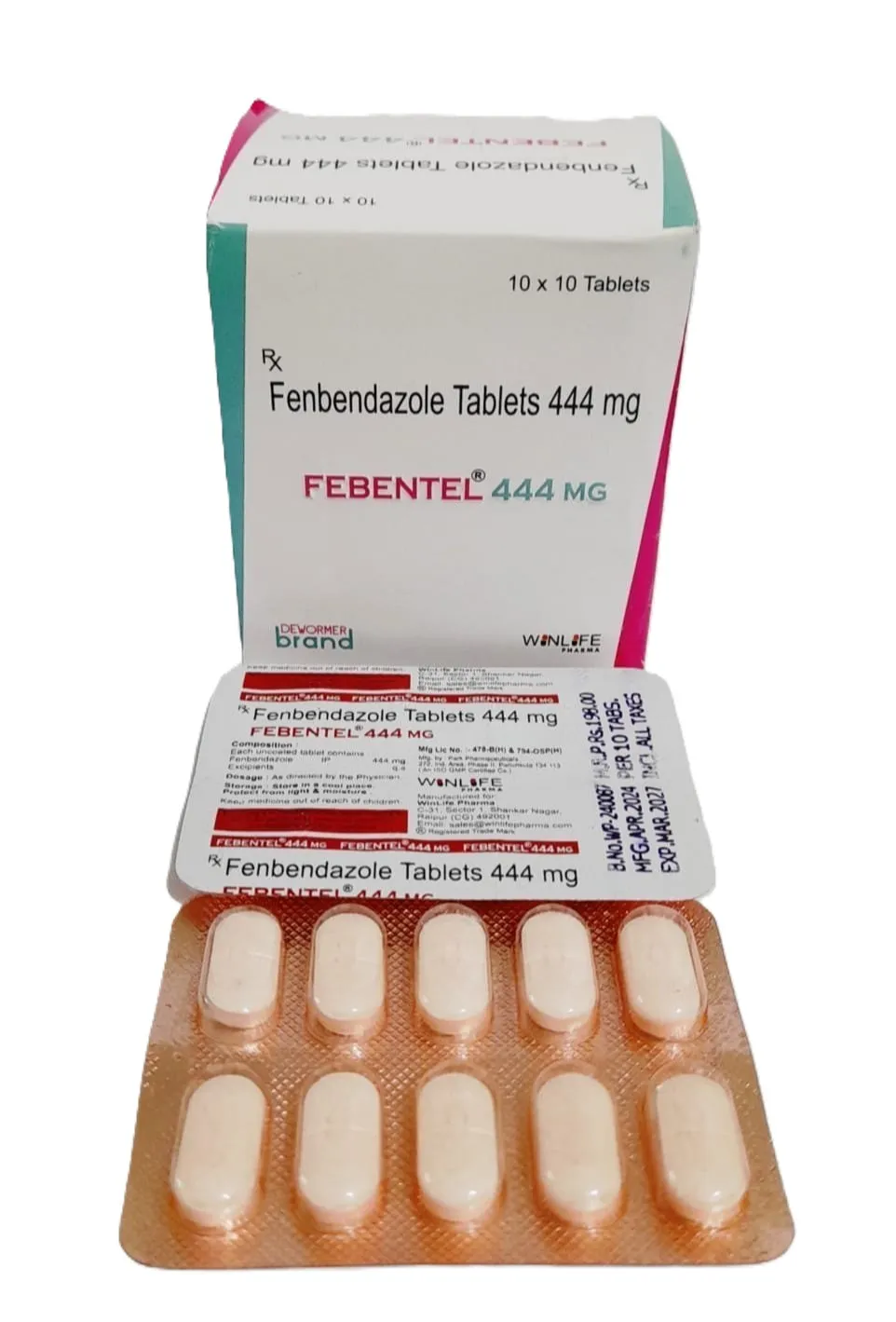 Fenbebdazole Tablets 444mg - FEBENTEL 444mg